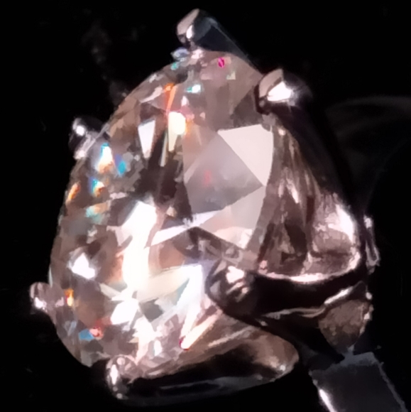 3 Kt. certified round moissanite diamond engagement ring - Picture 8 of 15